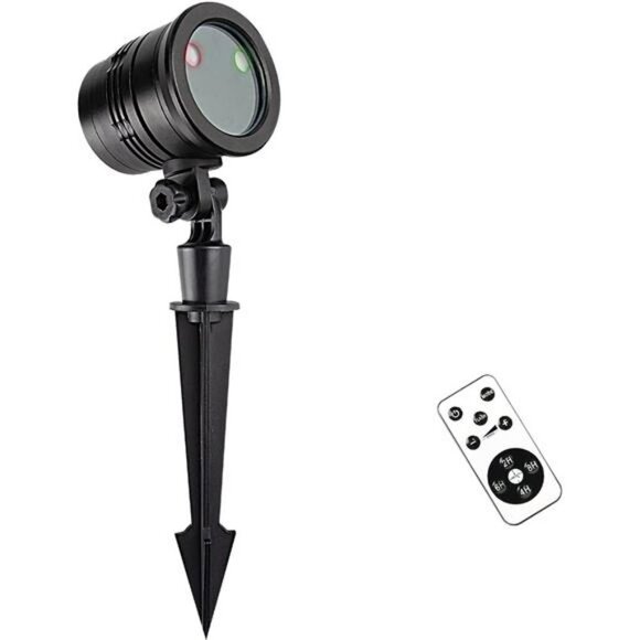 Christmas Laser Lights, Projector Light Led Landscape Spotlight Red & Green Star - Picture 3 of 6